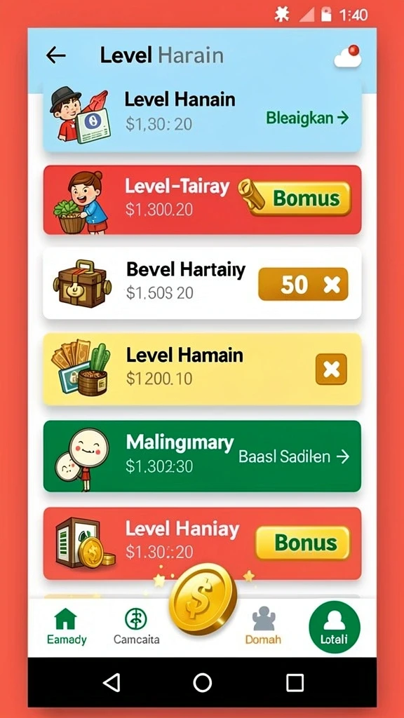 Tampilan antarmuka 1234BETS yang menarik dan intuitif.