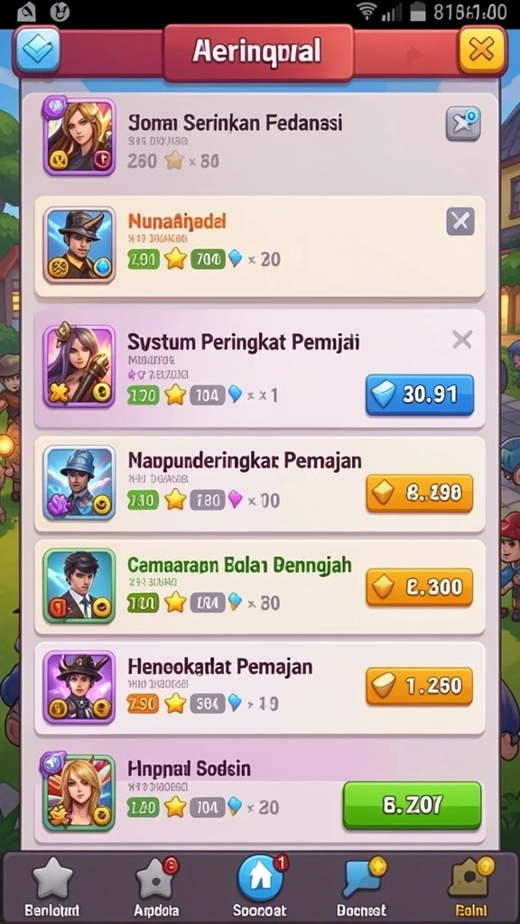Level tantangan yang seru dan bervariasi.
