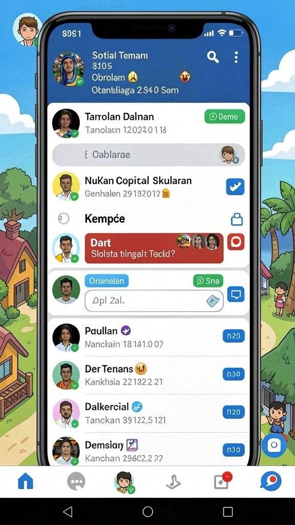 Tangkapan layar mode kompetisi yang menegangkan.