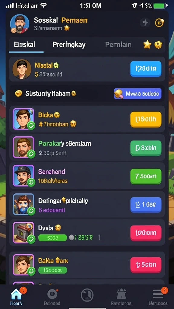 Beragam permainan menarik siap untuk dimainkan.