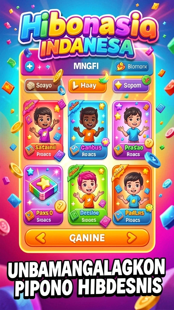 Tampilan level yang menantang dengan latar belakang indah.