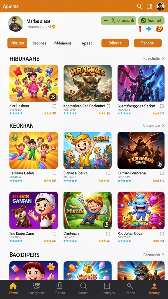 Fitur permainan yang beragam dan menantang.