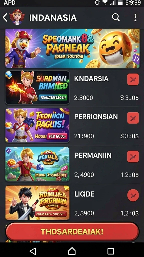 Koleksi slot dengan beragam tema menarik.