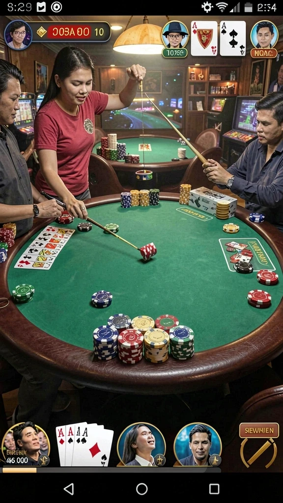 Tampilan interaksi dengan komunitas pemain.