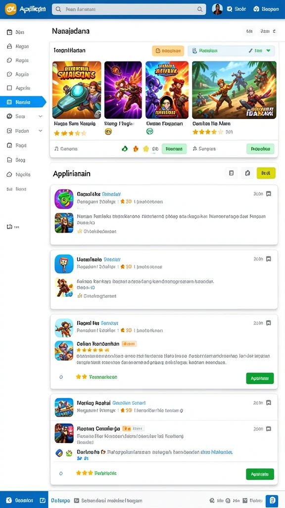 Tampilan menu utama yang menarik dan intuitif.