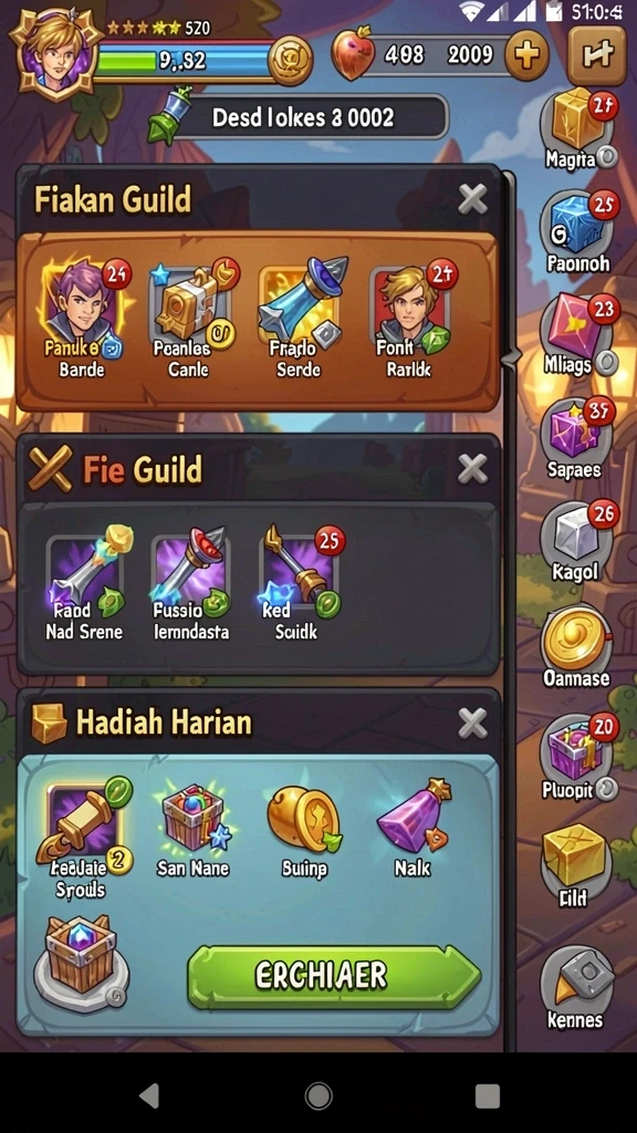 Tampilan antarmuka yang menarik dan user-friendly.