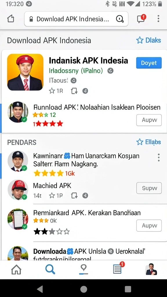 Tampilan awal aplikasi WAJAN4D yang menarik.